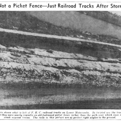 1935 Hurricane Devastation Railroad