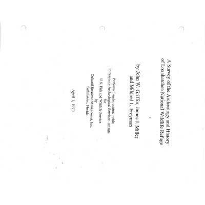 A Survey of the Archeology and History of Loxahatchee National Wildlife Refuge