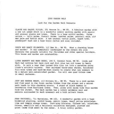 Garden Walk 2000 - assorted files