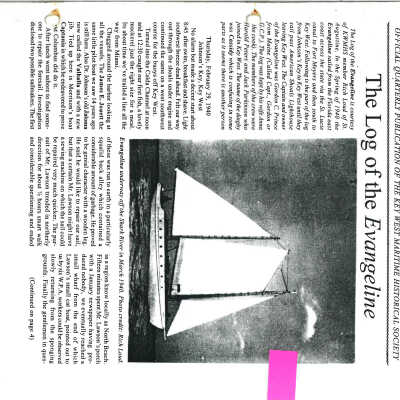 Florida Keys Sea Heritage Journal, Volume 12, Number 3, Spring 2002