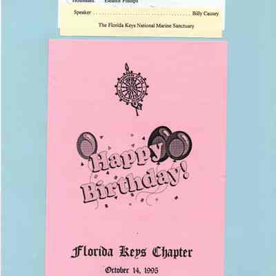 Happy Birthday Florida Keys DAR Chapter & November Meeting, 1995