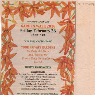Garden Walk 2010 Newspaper Announcement