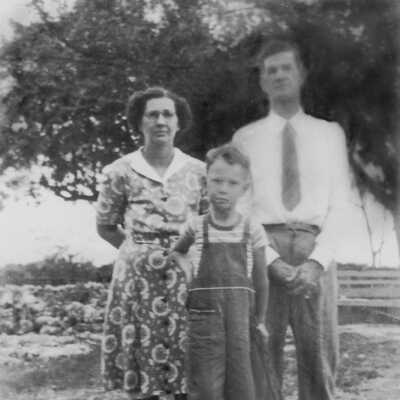 Myrtle and Rodney Albury with grandson