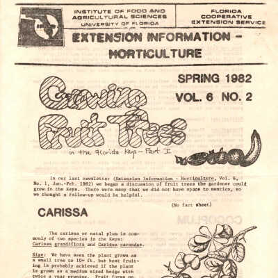 Growing Fruit Trees Newspaper Spring 1982