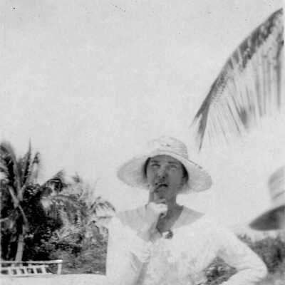 Myrtle Albury contemplating