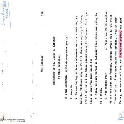 James B. Lindley Testimony