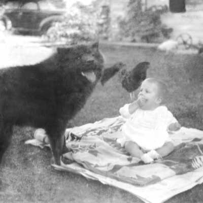 Baby Carol with Dog
