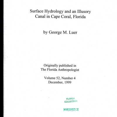 Surface Hydrology and an Illusory Canal in Cape Coral, Florida
