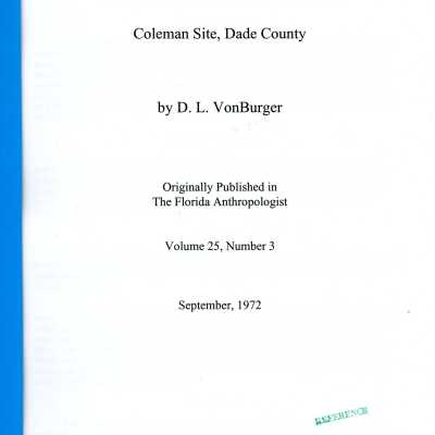 Coleman Site, Dade County