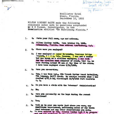 Wilton Lindsey Smith Testimony