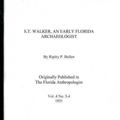 S. T. Walker, An Early Florida Archaeologist