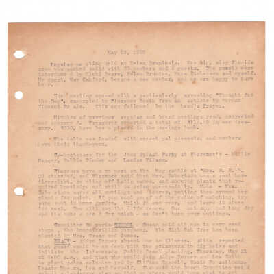 Meeting Minutes - May 19th, 1959
