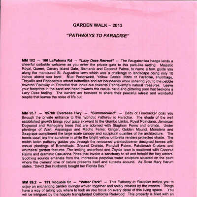 Garden Walk 2013 "Pathways to Paradise" papers