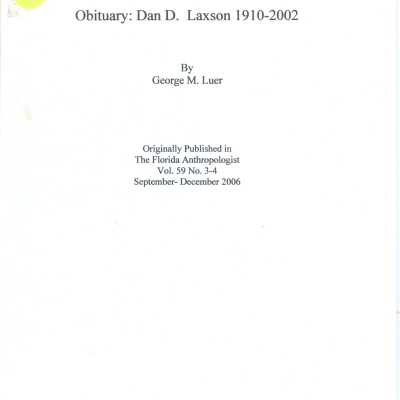 Obituary: Dan D. Laxson 1910-2002