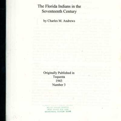 The Florida Indians in the Seventeenth Century