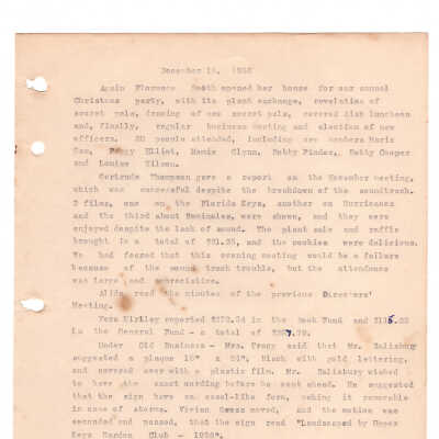 Meeting Minutes - December 16th, 1958