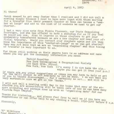 "Member at Large" Discussion - Letter