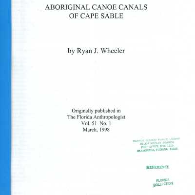 Aboriginal Canoe Canals of Cape Sable