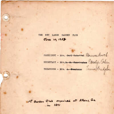 Committee List from - 10th, 1952