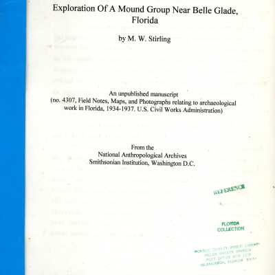 Exploration of a Mound Group Near Belle Glade, Florida