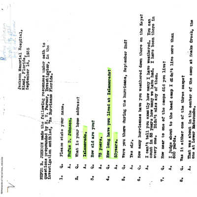 Rufus Johnson Testimony