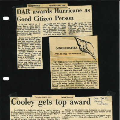 Senior Named DAR Good Citizen
