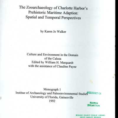 The Zooarchaeology of Charlotte Harbor's Prehistoric Maritime Adaption: Spatial and Temporal Perspectives