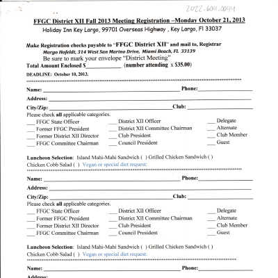 FFGC Fall 2013 Meeting Registration