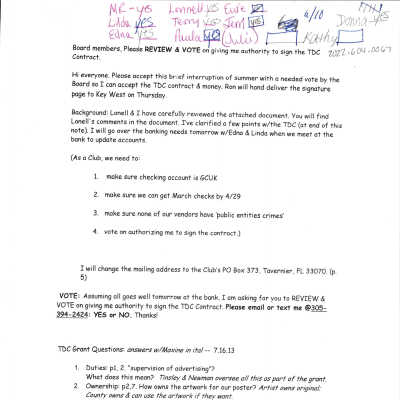 TDC Contract vote email