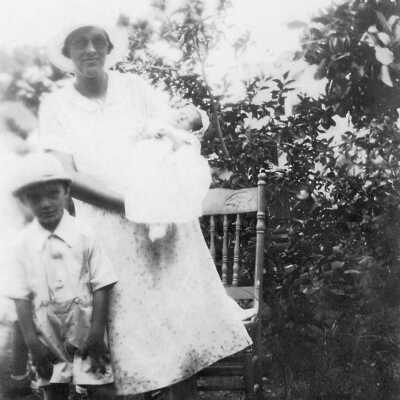 Myrtle Albury with Baby May Rose and Edward
