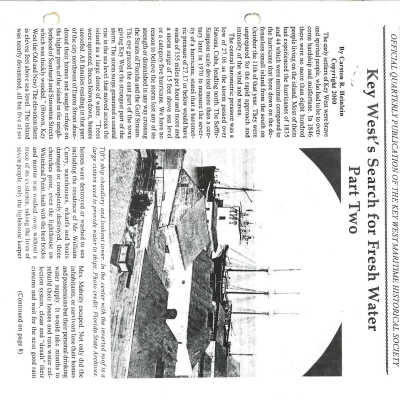 Florida Keys Sea Heritage Journal, Volume 11, Number 1, Fall 2000
