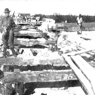 1935 Hurricane Devastation Standing Guard