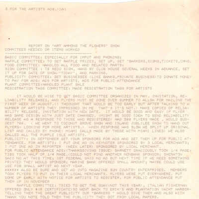 Report on the Art Among Flowers Show B
