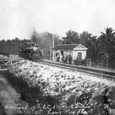 Arrival of FEC Ry Fast Train at Long Key Fla