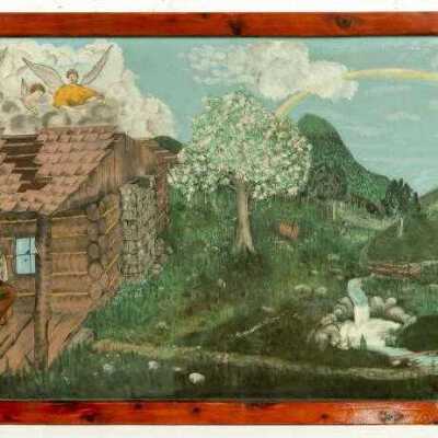 Angels Watching over a Man and His Cabin near Clinch Mountain
