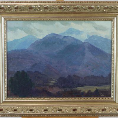 Untitled [mountain range in purple]