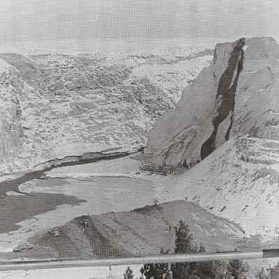 Dam Site After Reservoir Was Empty