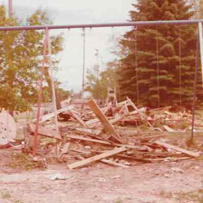 Debris in a Swing Set