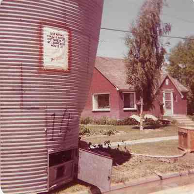 Red House and Side of Grain Silo