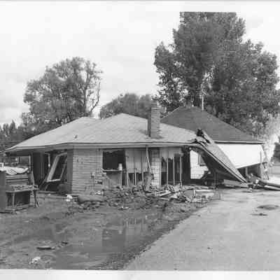 Damaged house in Sugar City