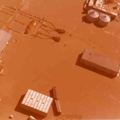 Aerial Photo of Grain Silos and Buildings