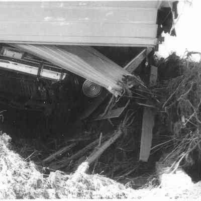 Automobile stuck in garage
