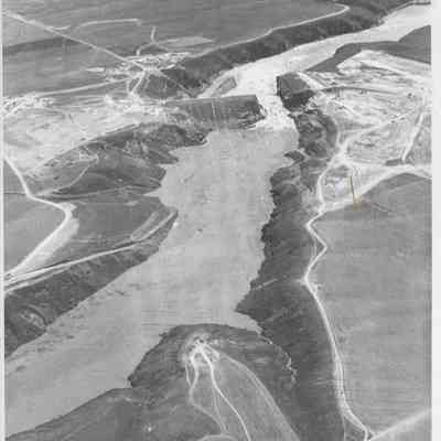 View Looking Down toward the Dam as the water rushes Downstream