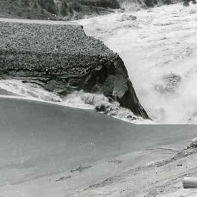 Detailed View of Dam Breaking