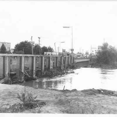 Flood water and Bridge