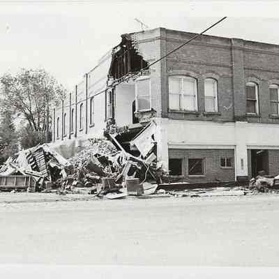 Collapsed Brick Building