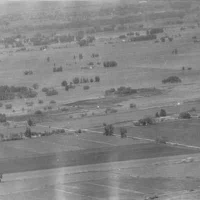 Blurry Aerial View of Flooded Country