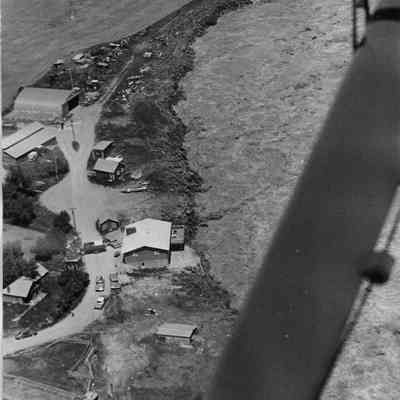 Aerial View of Flooded Farm