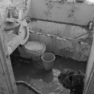 Heavily Damaged Flood Bathroom
