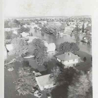 Flood Damaged City (Aerial Photo)